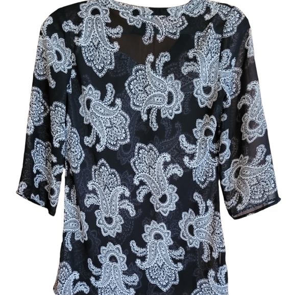 Style & Co Embellished Sheer Tunic - Picture 7 of 8